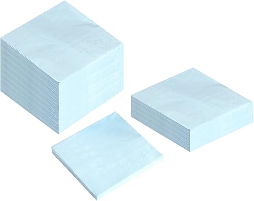 Miniatura 11 de 100 paquetes de servilletas de cóctel de 2 capas, servilletas de postre plegadas de 5 x 5 pulgadas, servilletas desechables para cena, boda, Verde