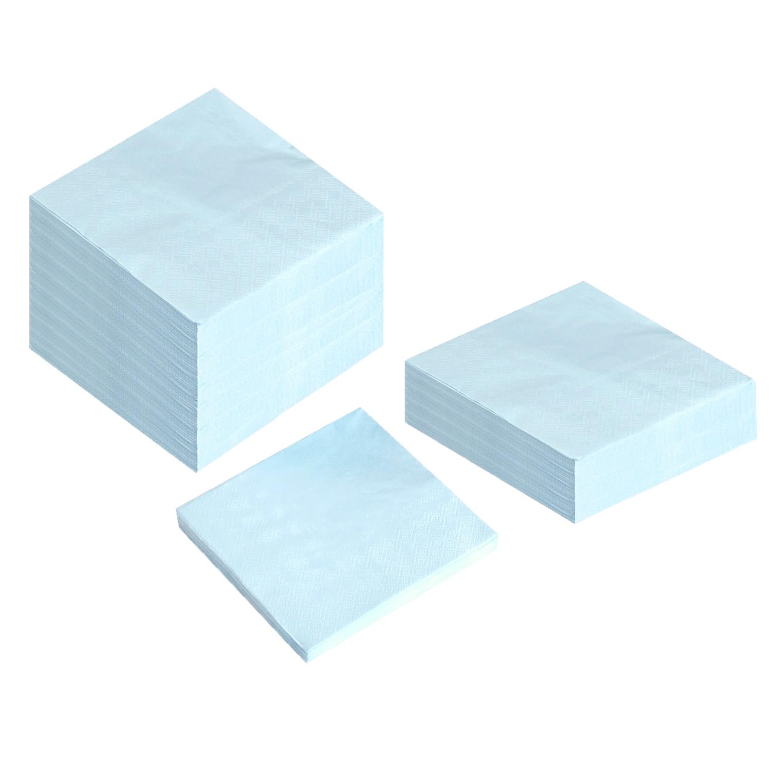 Photo 1 of 100 Pack Cocktail Napkin 2-Ply Disposable Napkins 5 x 5IN Light Blue
