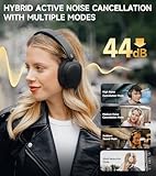 Edifier W800BT Pro Hybrid Active Noise Cancelling Headphones - Hi-Res Audio - AI Call Noise Cancellation - 45H Playtime - Fast Charging - Foldable - Wireless Over-Ear Bluetooth 5.4 Headphones - Black