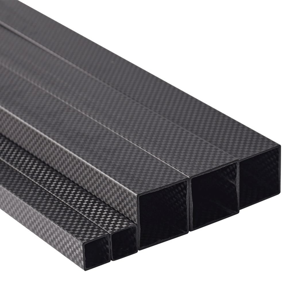Tubo quadrato in fibra di carbonio pieno 3K da 1000 mm, tubo rettangolare cavo opaco ad alta resistenza(22x22x18mm)
