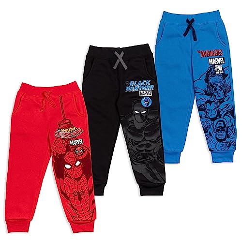 Marvel Avengers Fleece 3 Pack Jogger Pants Toddler to Big Kid Spider-Man Venom Iron Man Thor
