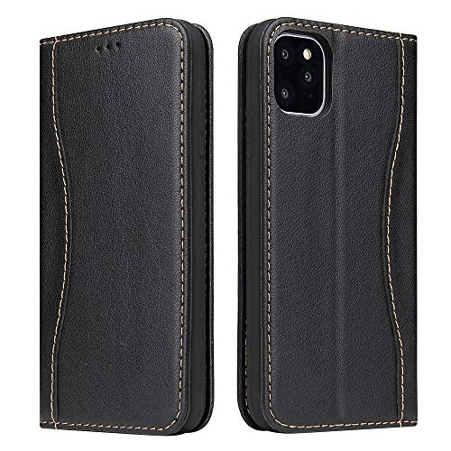 B BELK iPhone 11 Pro Genuine Leather Wallet Case, Flip Case with Book