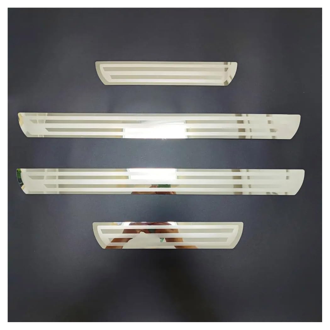 QIZUN 4 Pcs Car Door Sill Protectors for MG MG4 EV XPower 2023 2024, Premium Silver Entry Guards Scuff Plate Cover Set Automotive Accessories