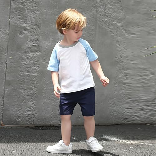 Toddler Baby Boy Elastic Waist Pull On Cotton Shorts for Littler Kids Girls Athletic Short Pants Baby Boy Clothing Set3