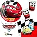 Produktbild Procos/Carpeta 85-TLG. Party-Set * Cars RED * für Kindergeburtstag und Motto-Party | Teller + Becher + Servietten + Deko | Kinder Geburtstag Disney Rennautos Auto