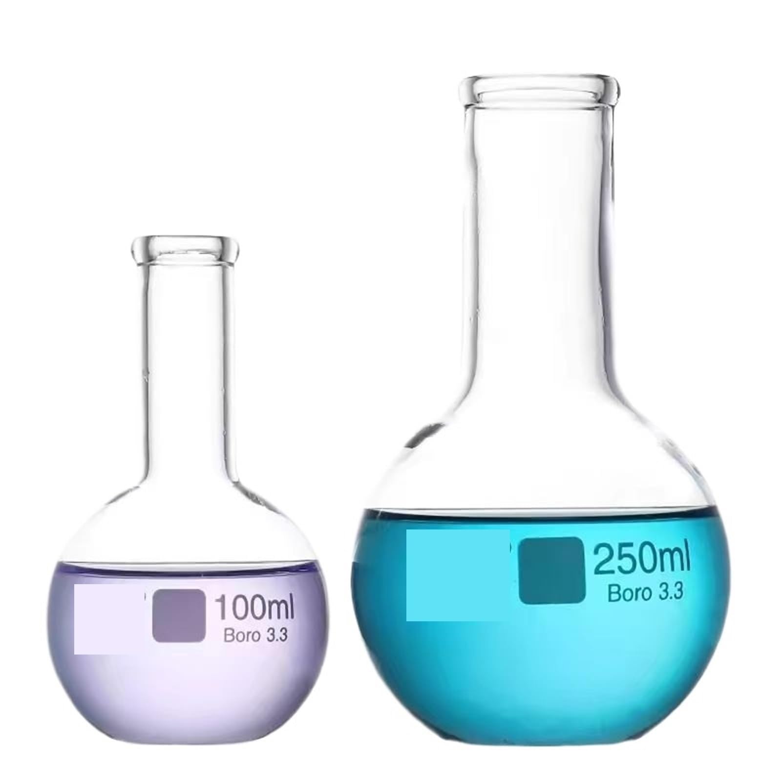 una botella hirviendo, 1 matraz de destilación de una sola boca con fondo plano de vidrio, boca esmerilada estándar n.° 19, n.° 24 y n.° 29, capacidad de 50 ml a 2000 ml.(500ml caliber19)