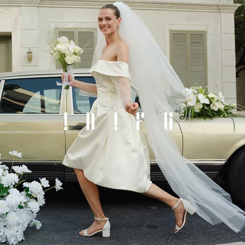 Image of IDIFU Women's Cookie-LO Low Block Heels Chunky Sandals Ankle Strap Wedding Dress Pump Shoes