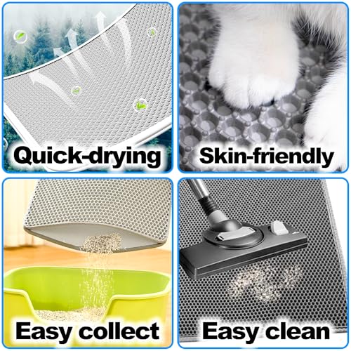 Tapis litière chat double couche en EVA haute densité durable