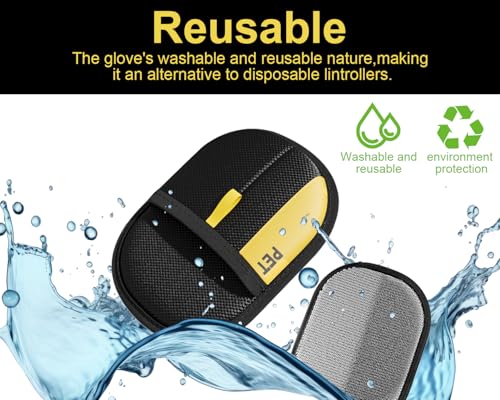 2Pcs Electrostatic Pet Hair Remover Glove, Reusable Cat & Dog Hair Remover for Couch, Furniture, Carpet, Curtain, Upgraded Animal Fur Removal Tool