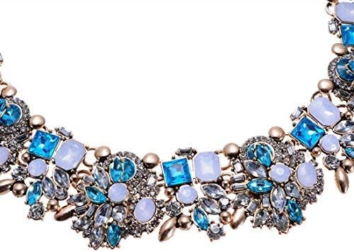 Crystal Rhinestone Statement Necklace, Vintage Chunky Chain Choker Collar Bib Statement Necklace Fashion Costume Jewelry Necklaces for Women - Image 5