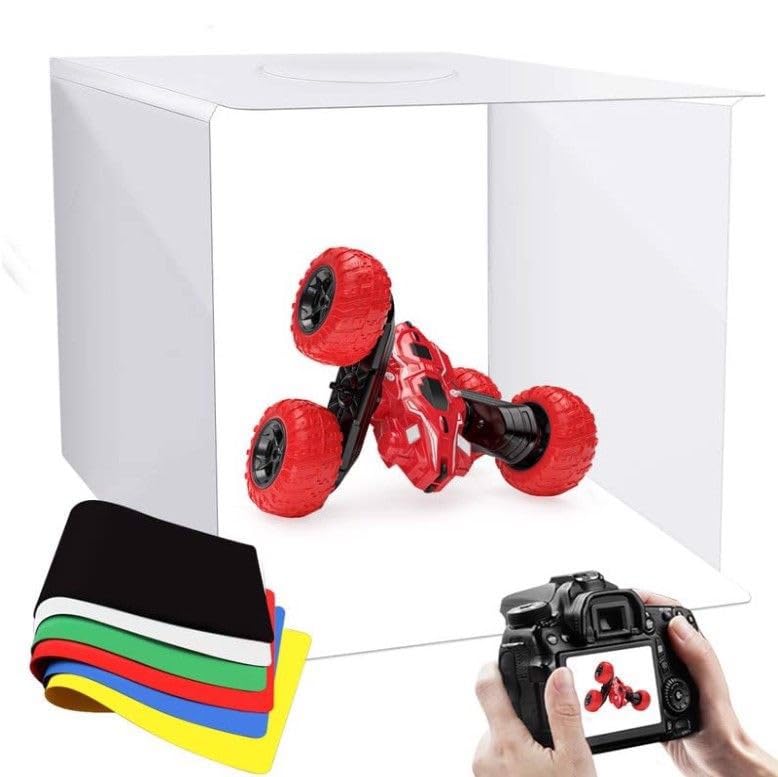 Folding Photo Studio Light Box Kit, 12.2 x 12.2inch Portable Photography Shooting Booth Table Top...