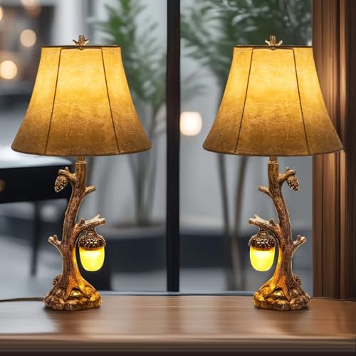 VKYN Vintage Lamp, Rustic Table Lamp for Nightstand, Bedroom & Living Room; 3-Level Brightness, Dual Light Source (Main & Night Light) with USB-C/A Charging, Ideal Farmhouse & End Table Décor
