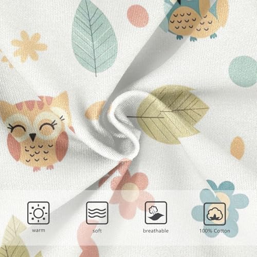 ODAWA Cute Cartoon Owls Cotton Toddler Underwear, Tag-Free Comfort 2T Boy Underwear3