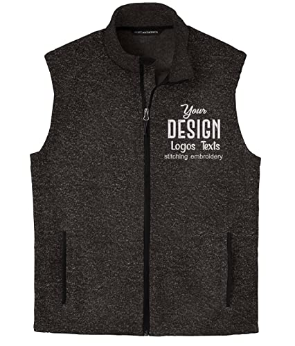 INK STITCH Men F236 Custom Embroidery Add Your Own Logo Texts Sweater Fleece Vests2