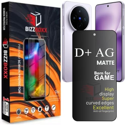 Image of D+ AG Matte Tempered Glass Screen Guard Protector For vivo X200T 5G (Fingerprint May Not Work) Gaming Special Temper With Camera Cut (X200 T - 6.67 Inch)- Pack of 1