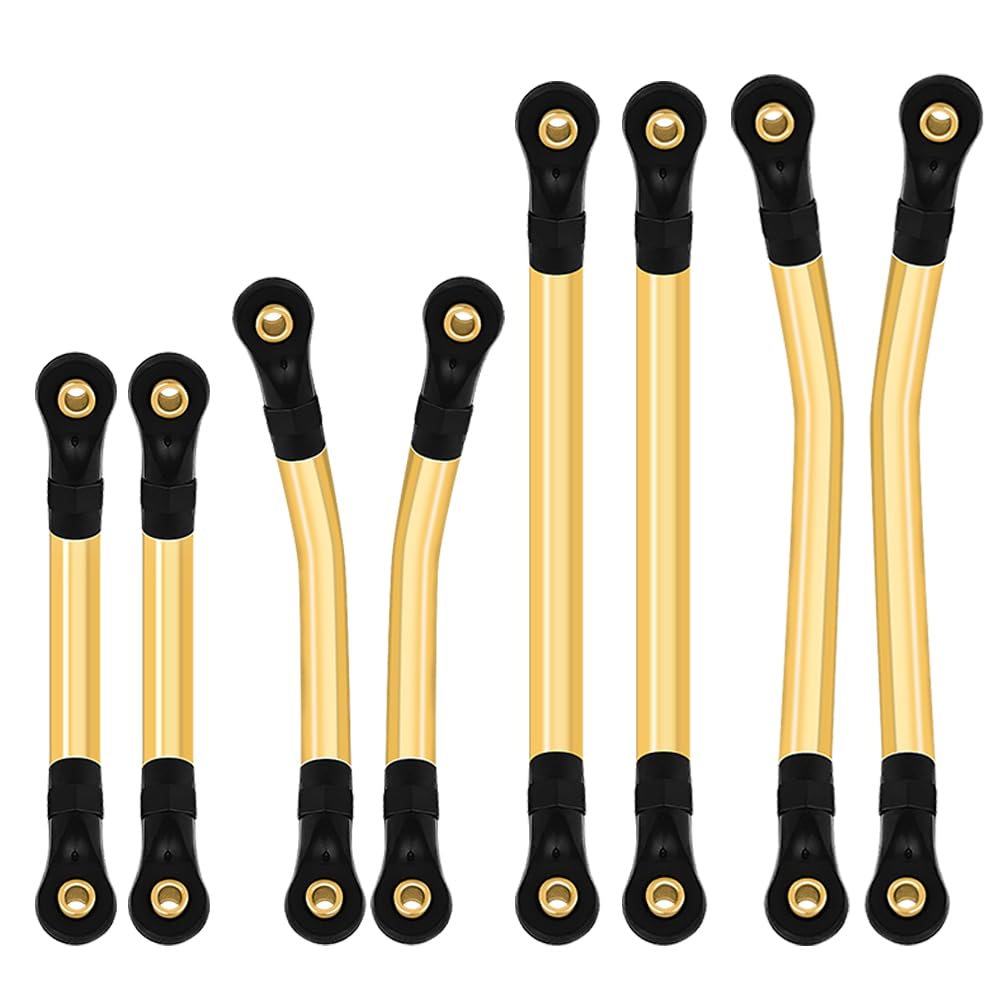 RZXYLRC TRX4M Brass High Clearance Links Linkage Rod Set for TRX-4M 1/18 RC Crawler Upgrade Parts