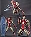 LonullyMege MK85Ironman(Deluxe Version) Action Figure-7inch Light with Chest and Eyes Metal Painting Collectable Model-20 Joints Movable with Multi Weapon Accessories Toys(1/10 Scale)