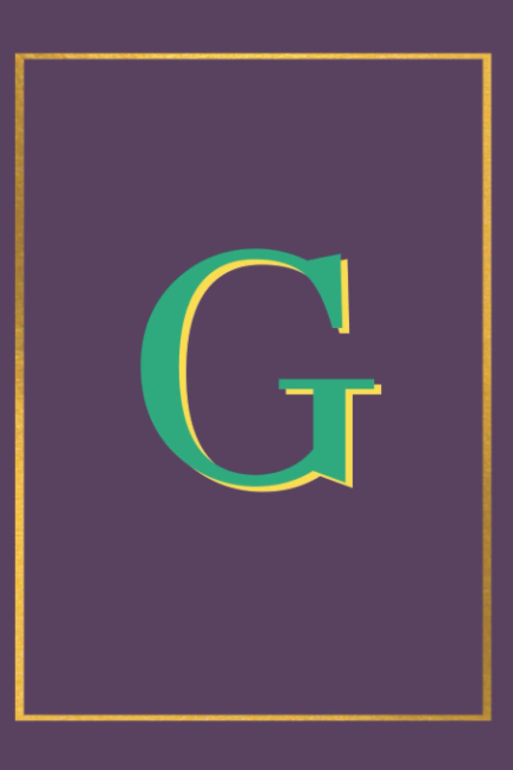 Classic Monogram Notebook "G": Personalized Lined Journal Notebook, 6x9, 100 pages, Gift for Women