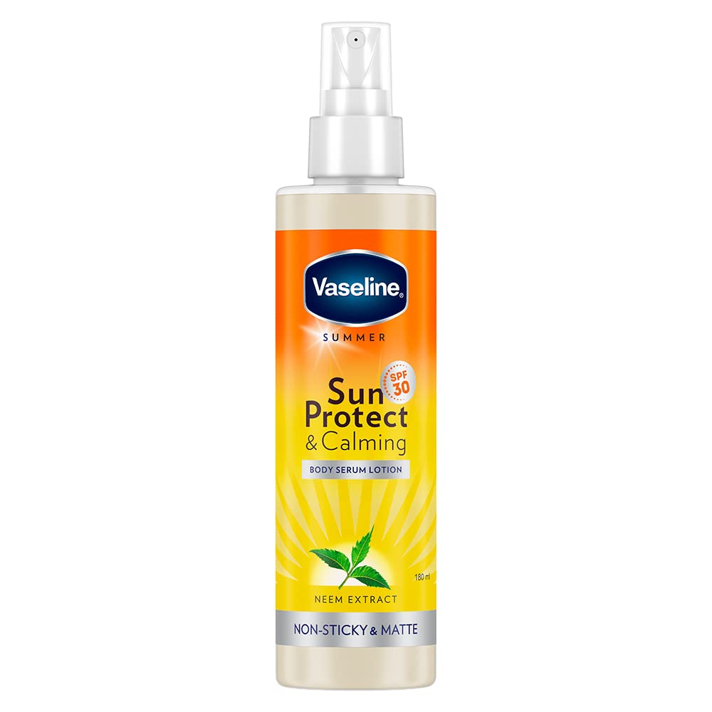 Buy Vaseline Sun Protect & Calming SPF 30 Body Serum Lotion 180ml, For