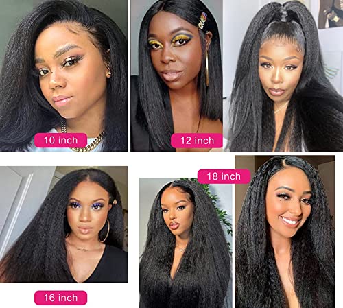 Peruvian Kinky Straight Human Hair Bulk For Braiding Corase Italian Yaki Hair Bundles Extension Bulk Hair Weaving 3Pcs (8inch, 1Pcs/Lot)
