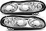 LBRST Headlight Assembly For Chevrolet Camaro 1998-2002 Chrome Housing Clear Lens Driver and Passenger Side Headlamp
