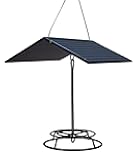 JCs Wildlife Large Weather Cover and Bird Seed Cylinder Feeder Combo Set - Keep Seed Cylinders Dry! (Blue)