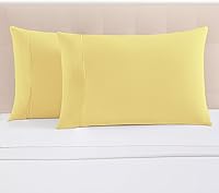 Vista 59 de Pizuna Juego de 2 fundas de almohada 100% algodón de 1000 hilos de tejido satinado de algodón de fibra larga con cierre de sobre, calidad de hotel