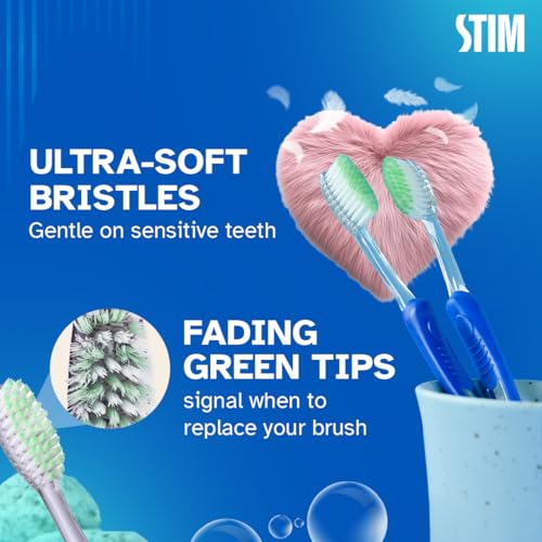 Image of STIM Silky | Ultra soft toothbrush | Extra gentle bristles | Cleans along the gum line | Cleans till 3rd Molar - Pack of 1