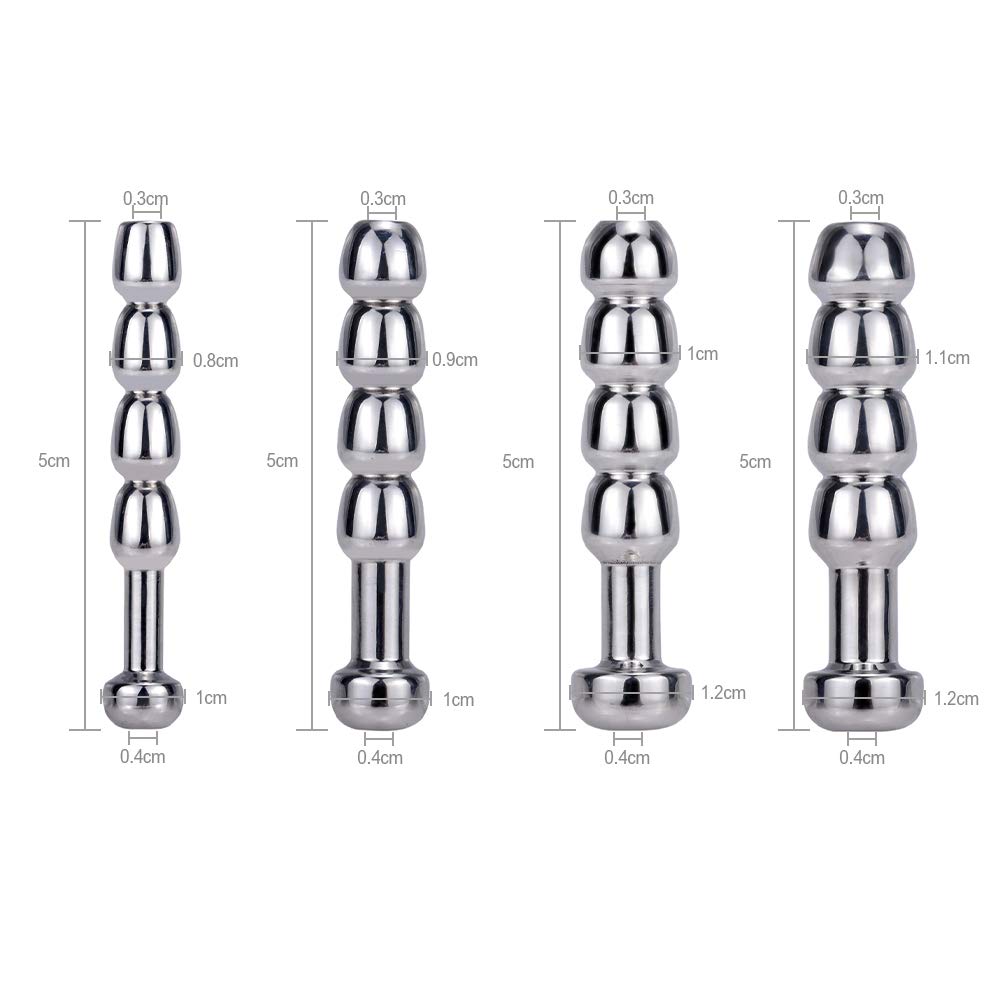 Roluck Set di dilatatori uretrali in acciaio inox, catetere in metallo, pene plug per uomini, stimolazione uretrale, masturbazione (B)