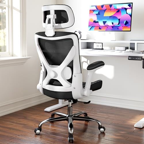 Image of Ergonomic Office Chair:Home Office Desk Chairs with Headrest Lumbar Support