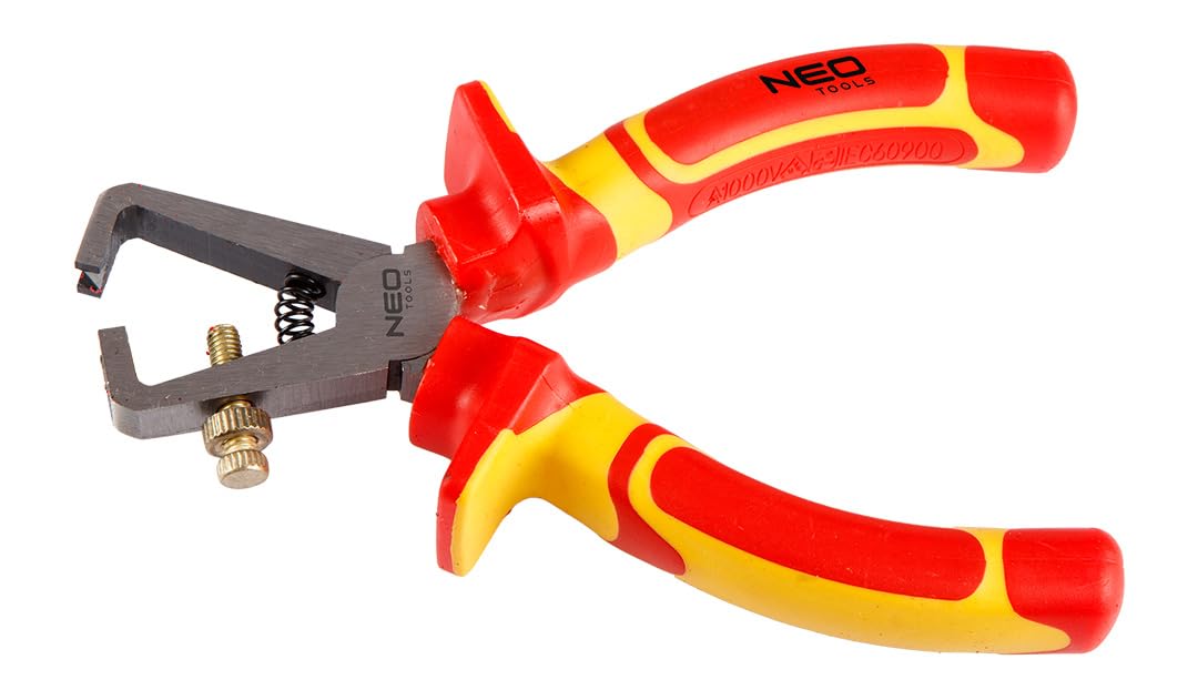 NEO TOOLS Elektriker Werkzeugset: 13-tlg., Isolierte CrV/S2 Werkzeuge | Spannungsprüfer, 2x Isolierband, Koffer, Für Montage, Reparatur & Installationen