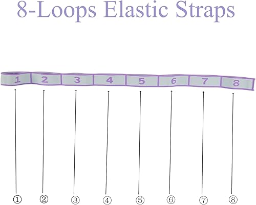 Miniatura 6 de Correa elástica para yoga con bucles, correas elásticas CEILIWEN para terapia física, banda elástica de pilates, bandas elásticas para ejercicio,