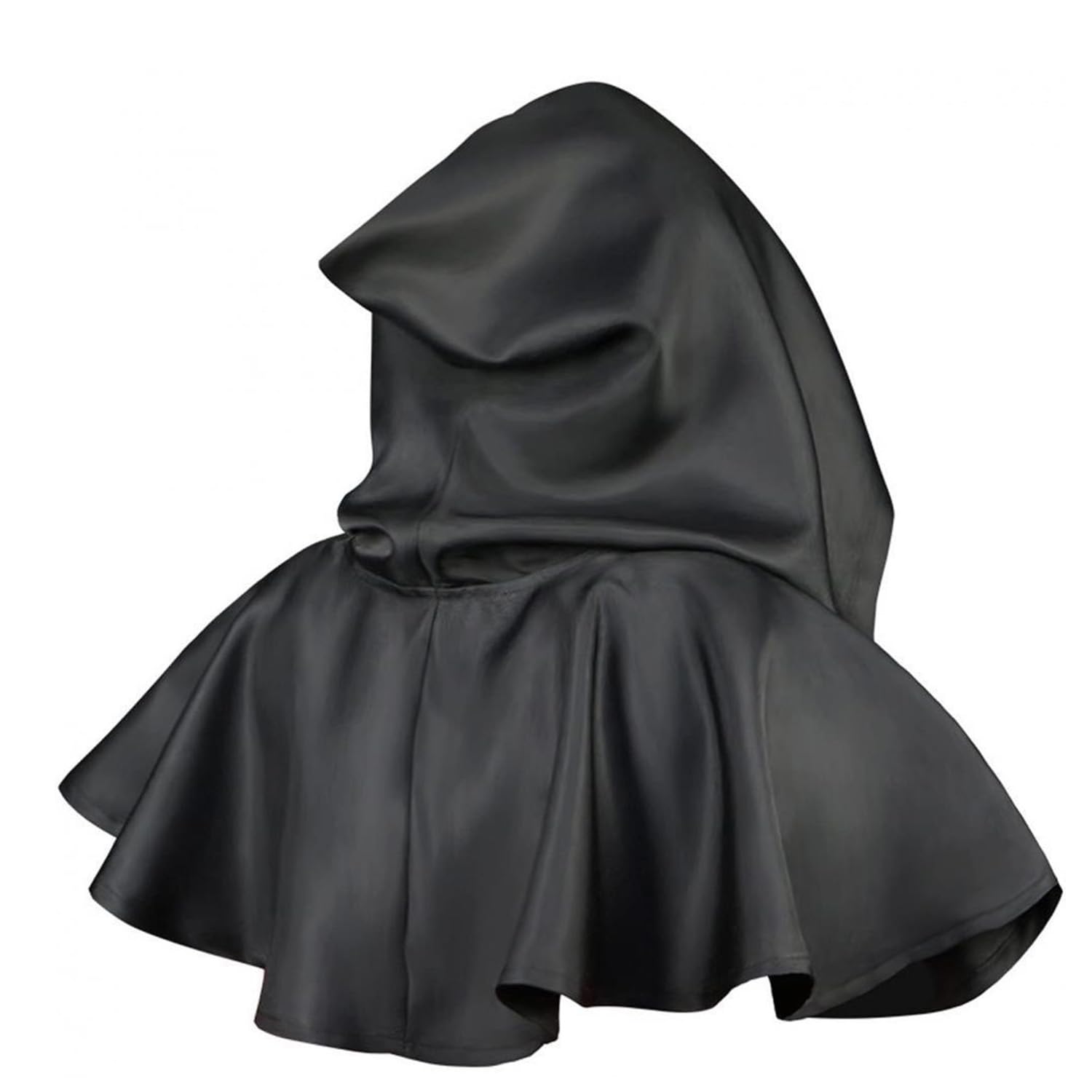 TOPOQ Medieval Renaissance Cowl Hood Cape Halloween Medieval Cloak With Scary Devil Mask Gothic Cowl Hat Knight Vampire Death Costume Accessories Cosplay Party Prop - Image 4