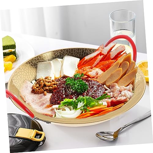 Wok de acero inoxidable con mango doble 25.8x22.5x9 cm miniatura 5