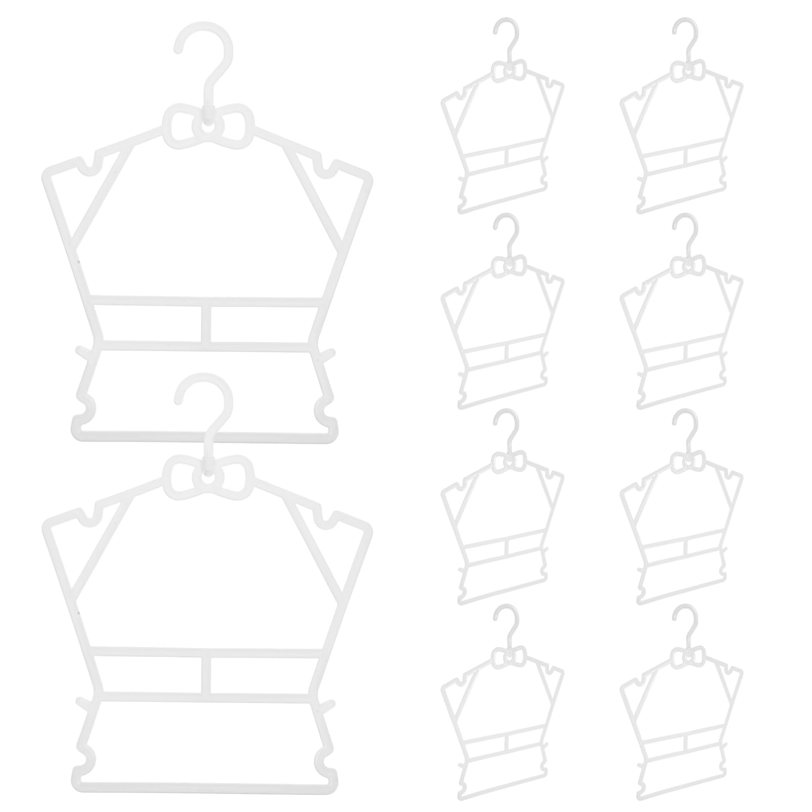OFFSCH 10pcs Plastic Baby Hangers Baby Outfit Hangers Narrow for Boys and Girls Clothes Closet Supply Mini Racks for Swimsuit