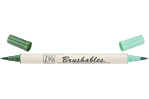 Zig Memory System Brushables Dual Tip Marker, Pure Green, Pens for Drawing...