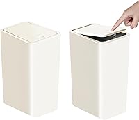 Vista 1 de TIPGO Bathroom Trash Can with Lid, 10 Liter/ 2.6 Gallon Slim Garbage Can, Small Trash Bin Waste Basket with Pop-Up Lid for Kitchen, Bedroom, Living