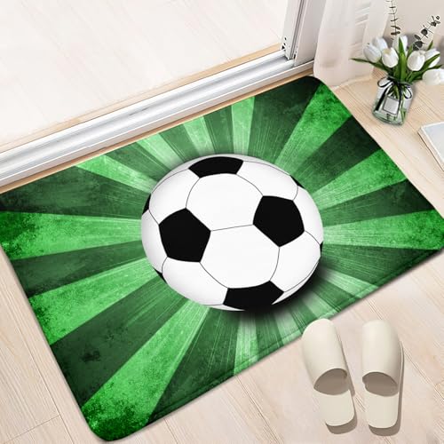 Kids Football Mat - Grass Football Rug for Boys Kids Room Sports Carpet Rugs, 2'×3'