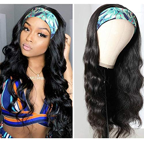 Body Wave Headband Wig Brazilian Remy Human Hair Wigs for Women Easy Wear Non Lace Wig with Free Headbands #NC 12inches