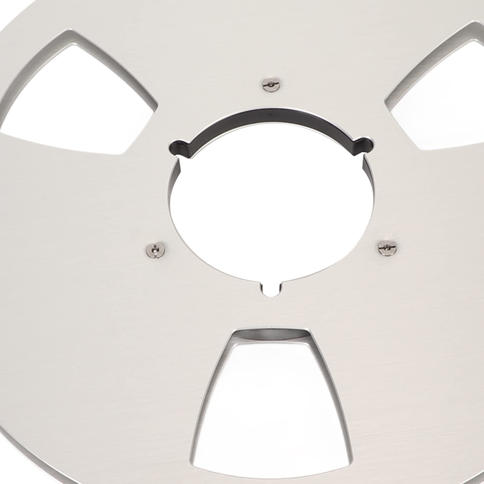 1/4 10 Zoll Leere Bandspule für Roar Reel-to-Reel-Bandspieler, Aluminium 3 Löcher Offene Spule Tonband-Leerspule für NabTEAC Universal-Ersatz (Silber)