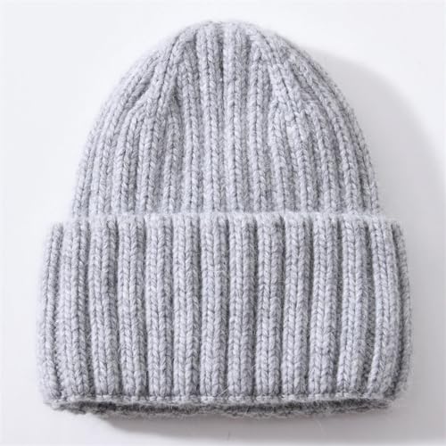 Winter Hats For Kids Thicken Cashmere Satin Bonnet Boy Girl Solid Color Beanie Cap4