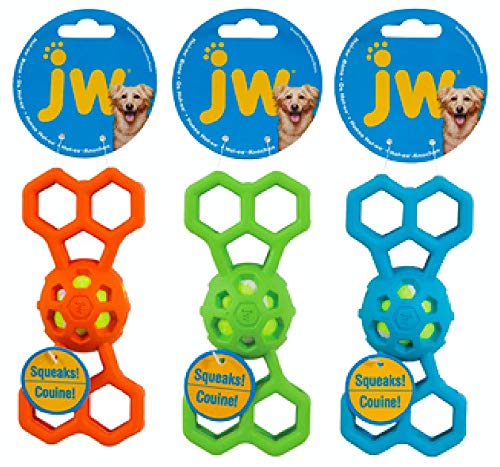 Brinquedo JW Holee Bone Squeaker P Laranja Para Cães JW para Cães, Pequeno, Laranja