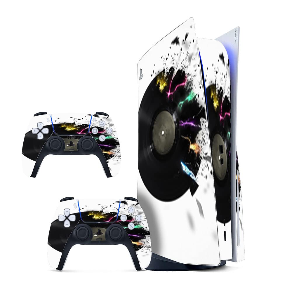 GADGETS WRAP Printed Vinyl Skin Sticker Decal for Sony PS5 PlayStation 5 Disc Edition Console & 2 Controller (Skin Only, Console & Controller not Included.) - Record Plate Broke Multicolor (B0BW3R4LPM) Amazon Price History, Amazon Price Tracker
