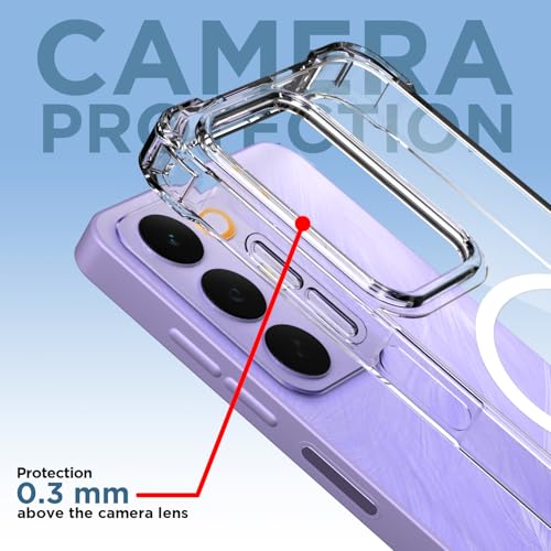 Image of Amazon Basics Back Cover for Realme Narzo 90X 5G / Realme C85 5G / Realme 15X 5G Mag-Safe Shockproof PC + TPU Protective Case Magnetic Support Bumper Case (Transparent Mag-Safe)