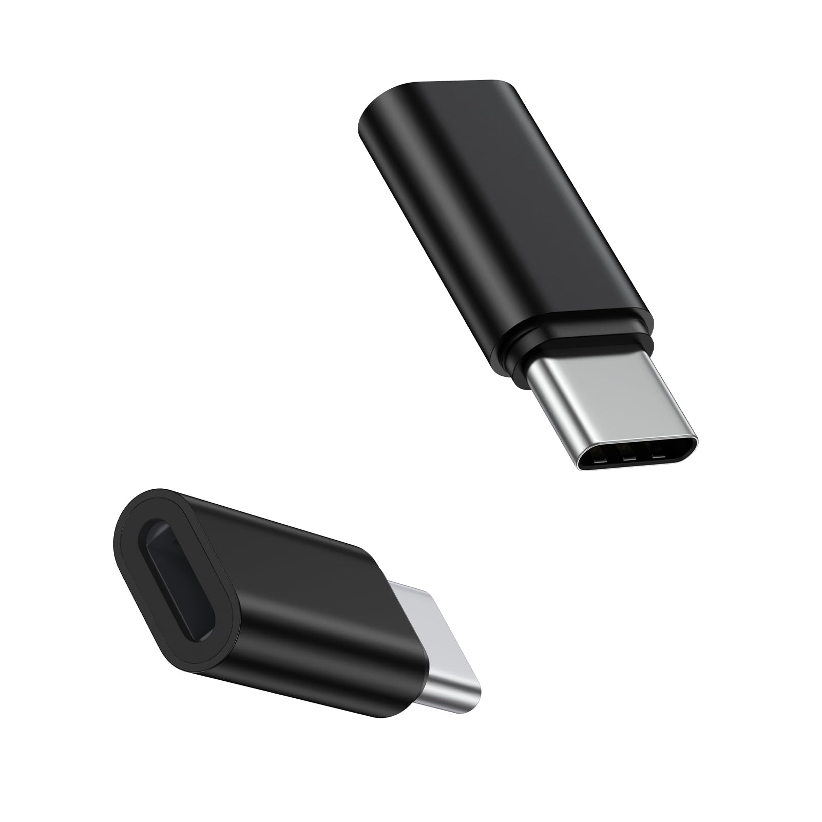 ライトニング からType C 変換用アダプタ USB-C 変換アダプタ ライトニング タイプC 変換 10W充電 小型 Light-ning (2個セット) for iPhone17/16/15シリーズ / iPad Pro/Air など Type Cコネクタ対応 【OTG機能・イヤホン非対応】ブラック