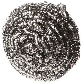 Stainless Steel Scruber Cleaning Pads; 12/pk