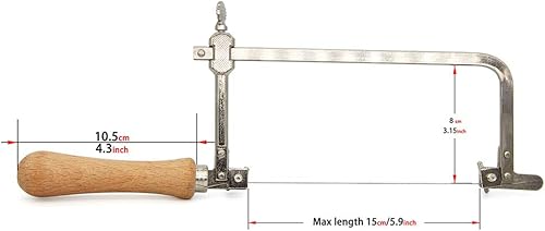 Miniatura 2 de Marco de acero de sierra de afrontamiento con alambre de diamante de 0.024 in de diámetro para piedra de jade cerámica vidrio madera metal corte