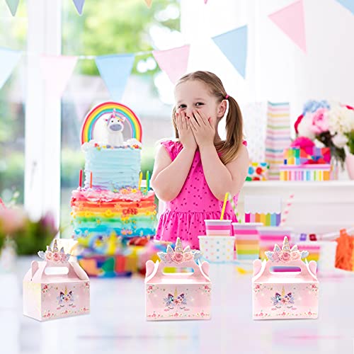12Pcs Unicorn Gift Boxes Party Supplies Unicorn Party Favor Boxes For Unicorn Theme Birthday Party Decorations Treat Boxes Perfect For Kids Girl Boy Child 6.2 X3.5X 3.6Inch #TOP5