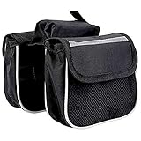 Práctico bolso de cuadro de bicicleta para bicicletas de trekking, bicicletas de carrera, bicicletas de montaña.