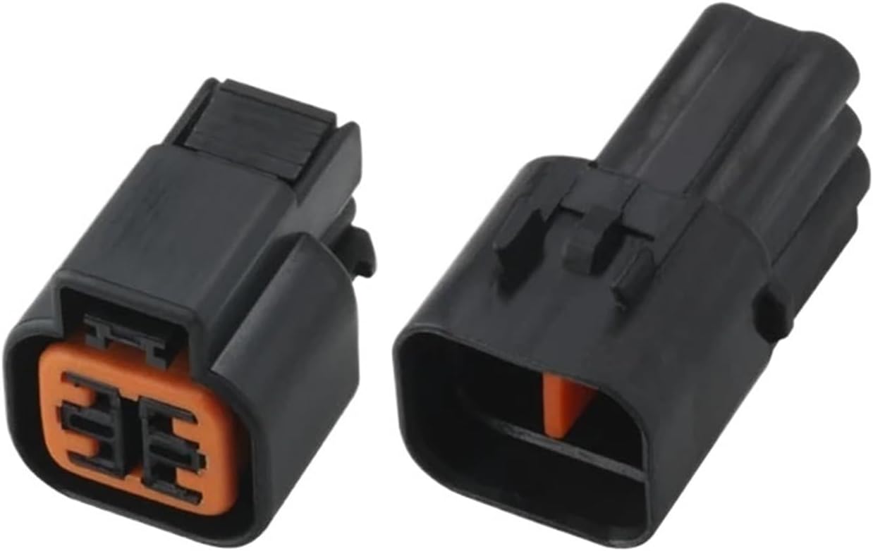 1/5/10/20/50 Sets 4 Pin KPB623-04620 PB625-04027 Electrical Plastic Plug Auto Waterproof Connector With Terminal Seal Rubber(4p female,5 SETS_4P)